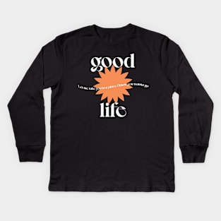 Inner City - Good Life ////// Lyrics Design Kids Long Sleeve T-Shirt